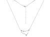 Capricorn Zodiac Star Constellation Blue Chalcedony & White Topaz Necklace BLX-RDN-489.