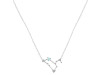 Leo Zodiac Star Constellation Blue Chalcedony & White Topaz Necklace BLX-RDN-493.