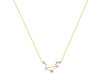 Libra Zodiac Star Constellation Blue Chalcedony & White Topaz Necklace BLX-RDN-494.