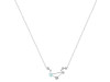 Libra Zodiac Star Constellation Blue Chalcedony & White Topaz Necklace BLX-RDN-494.