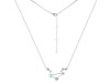 Libra Zodiac Star Constellation Blue Chalcedony & White Topaz Necklace BLX-RDN-494.