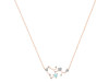 Sagittarius Zodiac Star Constellation Blue Chalcedony & White Topaz Necklace BLX-RDN-496.