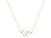 Sagittarius Zodiac Star Constellation Blue Chalcedony & White Topaz Necklace BLX-RDN-496.