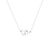 Sagittarius Zodiac Star Constellation Blue Chalcedony & White Topaz Necklace BLX-RDN-496.