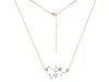 Sagittarius Zodiac Star Constellation Blue Chalcedony & White Topaz Necklace BLX-RDN-496.