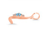Blue Topaz & White Topaz Alphabet L Pendant BTZ-RDA-12.