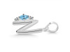 Blue Topaz & White Topaz Alphabet N Pendant BTZ-RDA-14.