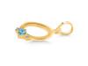 Blue Topaz & White Topaz Alphabet O Pendant BTZ-RDA-15.