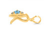 Blue Topaz & White Topaz Alphabet R Pendant BTZ-RDA-18.