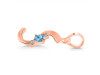 Blue Topaz & White Topaz Alphabet S Pendant BTZ-RDA-19.