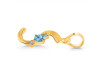 Blue Topaz & White Topaz Alphabet S Pendant BTZ-RDA-19.