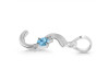 Blue Topaz & White Topaz Alphabet S Pendant BTZ-RDA-19.