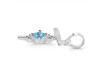 Blue Topaz & White Topaz Alphabet T Pendant BTZ-RDA-20.