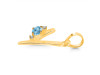 Blue Topaz & White Topaz Alphabet Y Pendant BTZ-RDA-25.