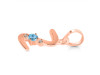 Blue Topaz & White Topaz Alphabet Z Pendant BTZ-RDA-26.