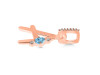 Blue Topaz & White Topaz Alphabet A Pendant BTZ-RDA-27.