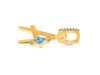Blue Topaz & White Topaz Alphabet A Pendant BTZ-RDA-27.