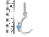 Blue Topaz & White Topaz Alphabet C Pendant BTZ-RDA-29.