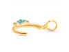 Blue Topaz & White Topaz Alphabet C Pendant BTZ-RDA-3.