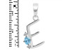 Blue Topaz & White Topaz Alphabet E Pendant BTZ-RDA-5.
