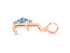 Blue Topaz & White Topaz Alphabet E Pendant BTZ-RDA-5.