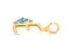 Blue Topaz & White Topaz Alphabet E Pendant BTZ-RDA-5.