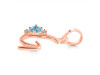 Blue Topaz & White Topaz Alphabet G Pendant BTZ-RDA-7.