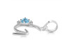 Blue Topaz & White Topaz Alphabet G Pendant BTZ-RDA-7.