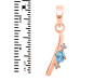 Blue Topaz & White Topaz Alphabet I Pendant BTZ-RDA-9.