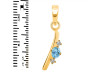 Blue Topaz & White Topaz Alphabet I Pendant BTZ-RDA-9.