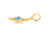Blue Topaz & White Topaz Alphabet I Pendant BTZ-RDA-9.