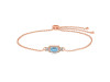Blue Topaz & White Topaz Bracelet BTZ-RDB-140.