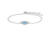 Blue Topaz & White Topaz Bracelet BTZ-RDB-140.