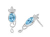 Blue Topaz Stud Earring BTZ-RDE-5.