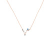 Pisces Zodiac Star Constellation Blue Topaz & White Topaz Necklace BTZ-RDN-387.