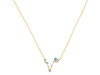Pisces Zodiac Star Constellation Blue Topaz & White Topaz Necklace BTZ-RDN-387.