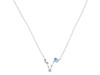 Pisces Zodiac Star Constellation Blue Topaz & White Topaz Necklace BTZ-RDN-387.