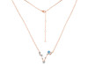 Pisces Zodiac Star Constellation Blue Topaz & White Topaz Necklace BTZ-RDN-387.