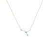 cancer Zodiac Star Constellation Blue Topaz & White Topaz Necklace BTZ-RDN-486.