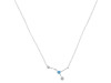 cancer Zodiac Star Constellation Blue Topaz & White Topaz Necklace BTZ-RDN-486.