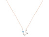 Aquarius Zodiac Star Constellation Blue Topaz & White Topaz Necklace BTZ-RDN-487.