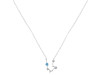 Aquarius Zodiac Star Constellation Blue Topaz & White Topaz Necklace BTZ-RDN-487.