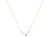 Aries Zodiac Star Constellation Blue Topaz & White Topaz Necklace BTZ-RDN-488.