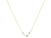 Aries Zodiac Star Constellation Blue Topaz & White Topaz Necklace BTZ-RDN-488.