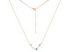 Aries Zodiac Star Constellation Blue Topaz & White Topaz Necklace BTZ-RDN-488.