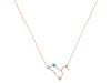 Leo Zodiac Star Constellation Blue Topaz & White Topaz Necklace BTZ-RDN-493.