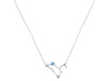 Leo Zodiac Star Constellation Blue Topaz & White Topaz Necklace BTZ-RDN-493.