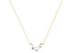 Libra Zodiac Star Constellation Blue Topaz & White Topaz Necklace BTZ-RDN-494.