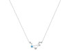 Libra Zodiac Star Constellation Blue Topaz & White Topaz Necklace BTZ-RDN-494.