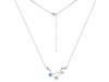 Libra Zodiac Star Constellation Blue Topaz & White Topaz Necklace BTZ-RDN-494.